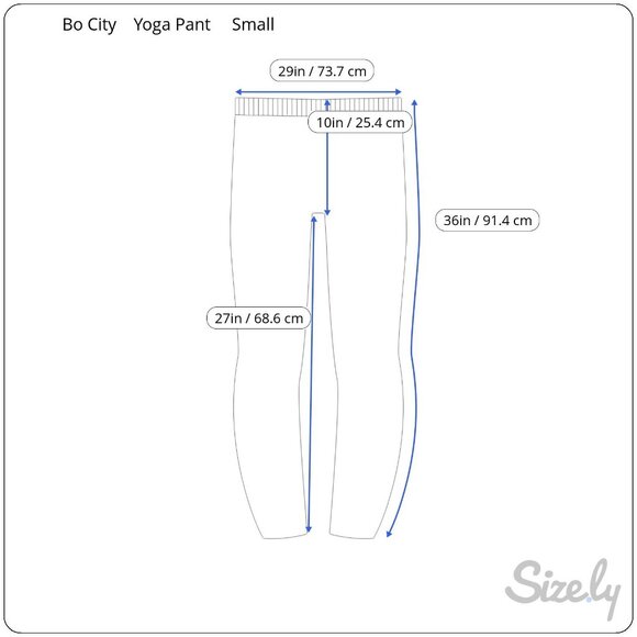 Bo City Yoga Pants S True Indigo High-Waisted Stretch Athletic Leggings By MAS I - Picture 6 of 6